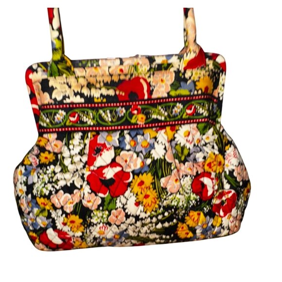 Vintage Vera Bradley Floral Carpet Bag Purse Kisslock Closure Boho Preppy Classy - Picture 4 of 8